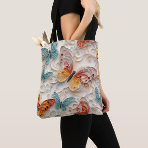 ORANGE & TURQUOISE HÜBSCHE KUNSTWERKE TASCHE