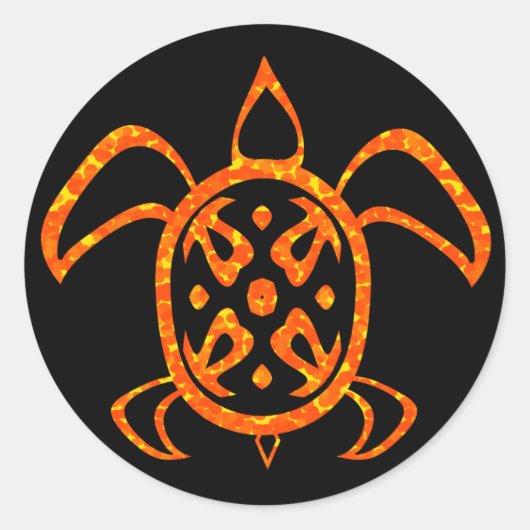 Orange Turtle Stickers (Vorderseite)