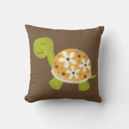 Orange Turtle Throw Kissen