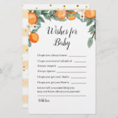 Orange Twin Baby Dusche Wünsche für Baby (Vorne/Hinten)