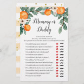 Orange Twin Baby Shower Mommy oder Daddy Game (Vorne/Hinten)