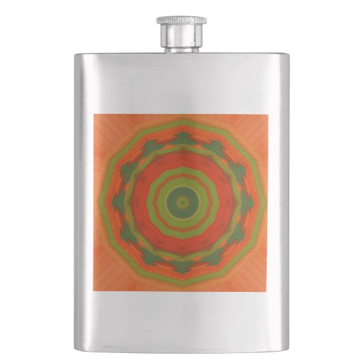 Orange Twirl Flachmann (Vorderseite)