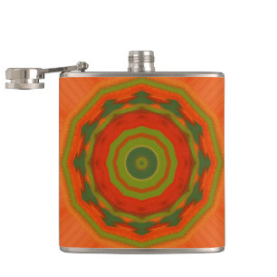 Orange Twirl Flachmann