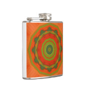 Orange Twirl Flachmann (Rechts)