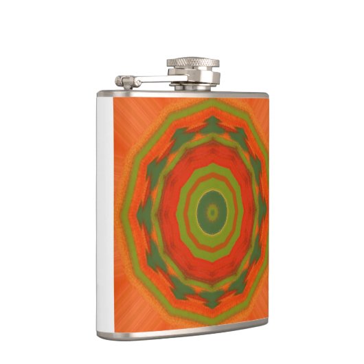 Orange Twirl Flachmann (Rechts)