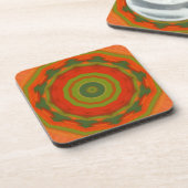 Orange Twirl Getränkeuntersetzer (Linke Seite)
