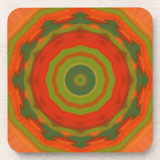 Orange Twirl Getränkeuntersetzer (Vorderseite)