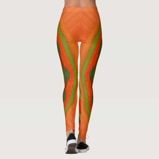 Orange Twirl Leggings (Rückseite)