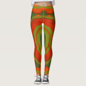 Orange Twirl Leggings (Vorderseite)