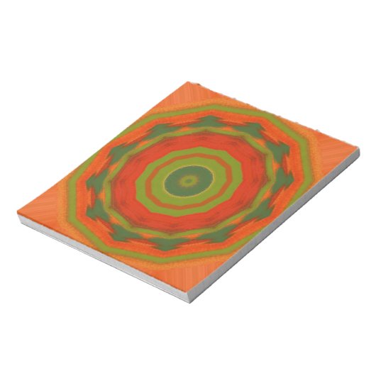 Orange Twirl Notizblock (Rotiert)