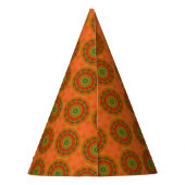 Orange Twirl Partyhütchen (Rückseite)
