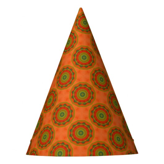 Orange Twirl Partyhütchen (Vorderseite)