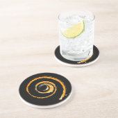 Orange Twirl Untersetzer (Seite)