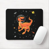 Orange Tyrannosaurus Dinos im Weltraum Mousepad (Mit Mouse)