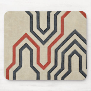 Orange u. blaue grafische Linien Mousepad