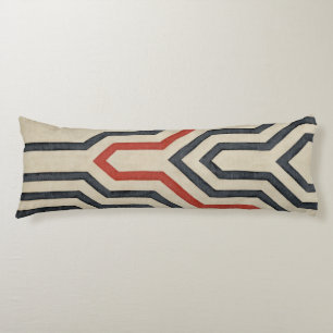 Orange u. blaue grafische Linien Seitenschläferkissen