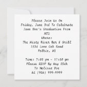 Orange u. blaue Schlüsselmuster-Party Einladung (Rückseite)