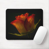 Orange u. gelbe Rose Mousepad (Mit Mouse)