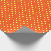 Orange u. gelbe Tupfen Geschenkpapier (Ecke)