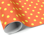 Orange u. gelbe Tupfen Geschenkpapier (Rolleneckpunkt)