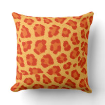 Orange u. gelber Leopard-Druck