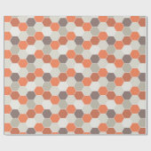 Orange u. graues geometrisches geschenkpapier (Flach)