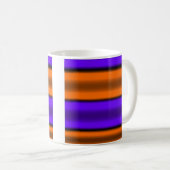 Orange u. lila horizontale Streifen Kaffeetasse (VorderseiteRechts)