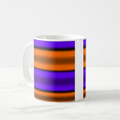 Orange u. lila horizontale Streifen Kaffeetasse (Vorderseite Links)