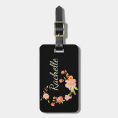 Orange u. rosa kundenspezifischer gepäckanhänger (Vorderseite vertikal)