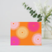 orange u. rosa Popfarbe Postkarte (Stehend Vorderseite)