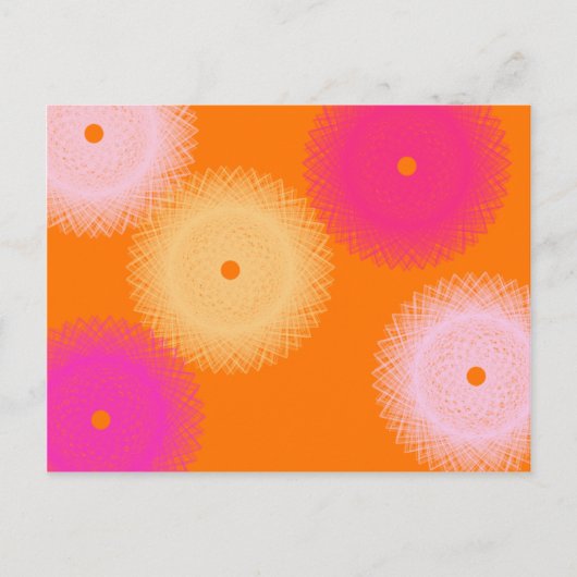 orange u. rosa Popfarbe Postkarte (Vorderseite)