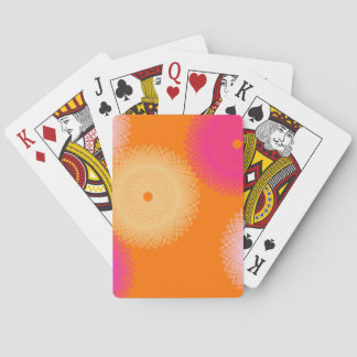 orange u. rosa Popfarbe Spielkarten