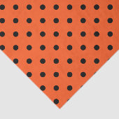 Orange u. schwarze Tupfen Seidenpapier (Ausschnitt)