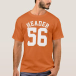 Orange u. weißer Sport-Jersey-Entwurf der T-Shirt<br><div class="desc">Orange u. weißer Sport-Jersey-Entwurf der Erwachsen-| • Hülsen-T - Shirt des Jerseys der Männer langer</div>