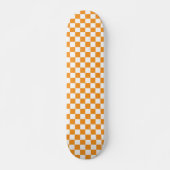 Orange u. weißes Schachbrett-Skateboard Skateboard (Vorne)