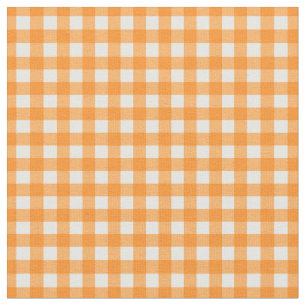 Orange überprüft Gingham auf Zuhause Canning Lids Stoff