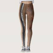 Orange und abstrakte Tanz-Leggings Browns Leggings (Vorderseite)