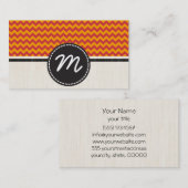 Orange und antike Ruby Zickzack Zigzag Muster 2 Visitenkarte (Vorne/Hinten)