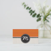 Orange und antike Ruby Zickzack Zigzag Muster 2 Visitenkarte (Stehend Vorderseite)
