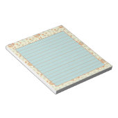 Orange und aquamarine Blumen Notizblock (angewinkelt)