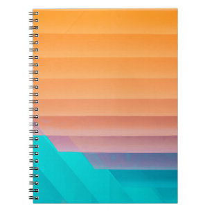 Orange und aquamarine Darstellung Notizblock