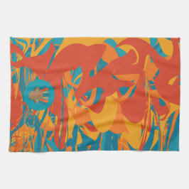 Orange und Aquamarine Türkei Geschirrtuch