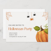 Orange und Beige Illustrative Happy Halloween (Vorne/Hinten)