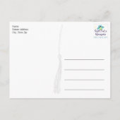 Orange und Black Abschluss Vielen Dank Postkarte (Rückseite)