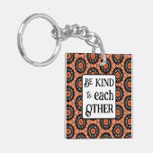 Orange und Black BE KIND Schlüsselanhänger (Vorderseite links)