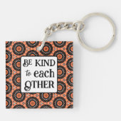 Orange und Black BE KIND Schlüsselanhänger (Rückseite)