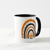 Orange und Black Boho Rainbow Halloween Tasse (VorderseiteRechts)