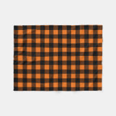 Orange und Black Buffalo Kariert Fleecedecke (Vorderseite (Horizontal))