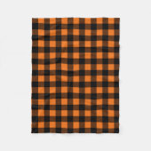 Orange und Black Buffalo Kariert Fleecedecke (Vorderseite)