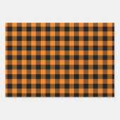 Orange und Black Buffalo Kariert Halloween Geschenkpapier Set (Vorderseite 2)